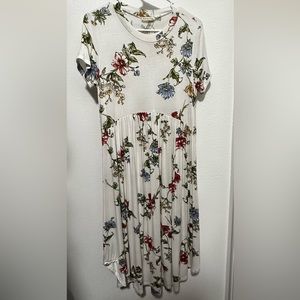 Flamingo Urban Short Sleeve Floral Maxi Dress Medium